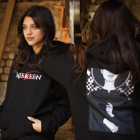 Miskeen Black Hoodie – The Hidden Woman